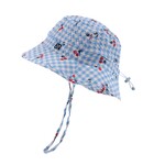 Nanö NANÖ - UV Hat - Pale blue with checkered pattern and cherries