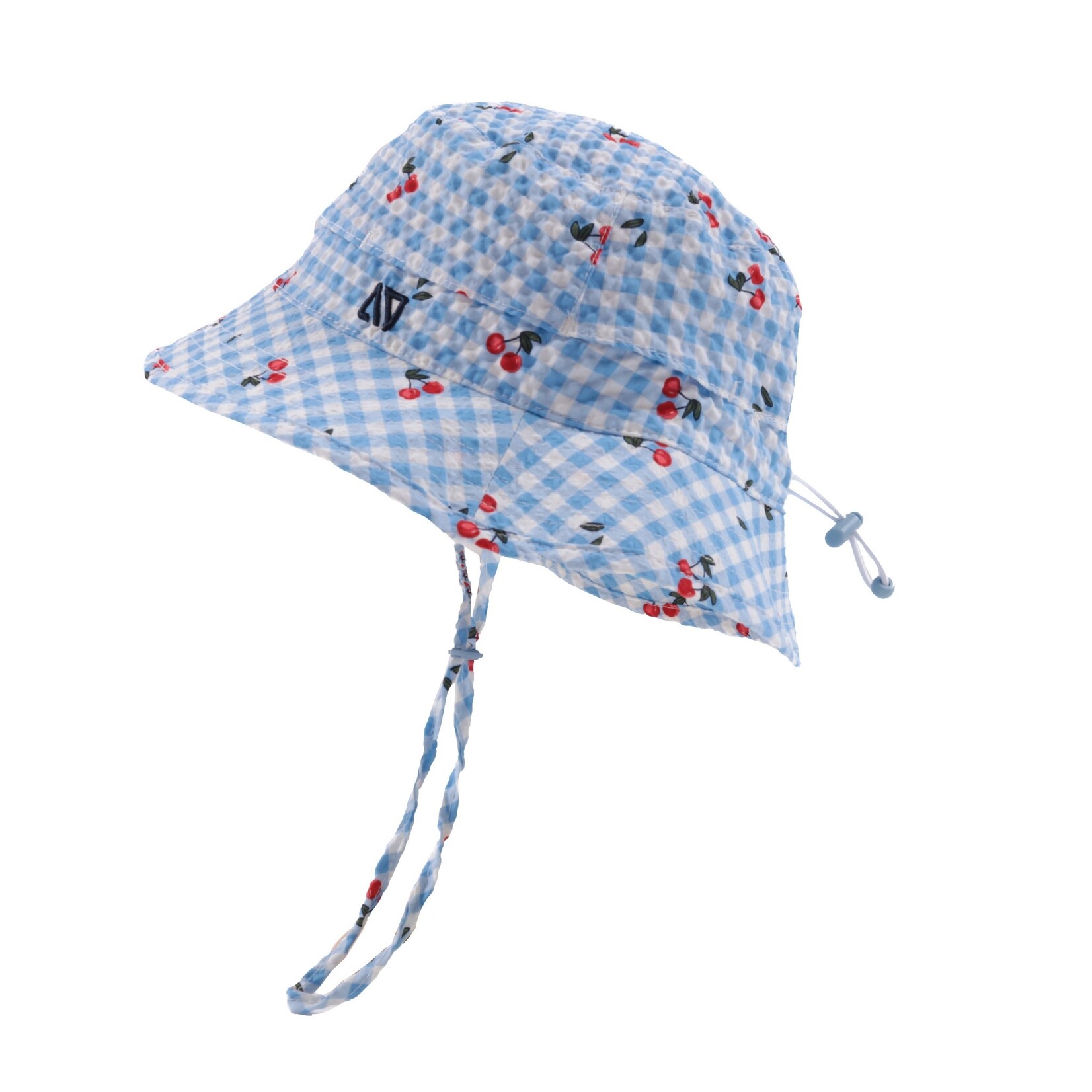 Nanö NANÖ - UV Hat - Pale blue with checkered pattern and cherries