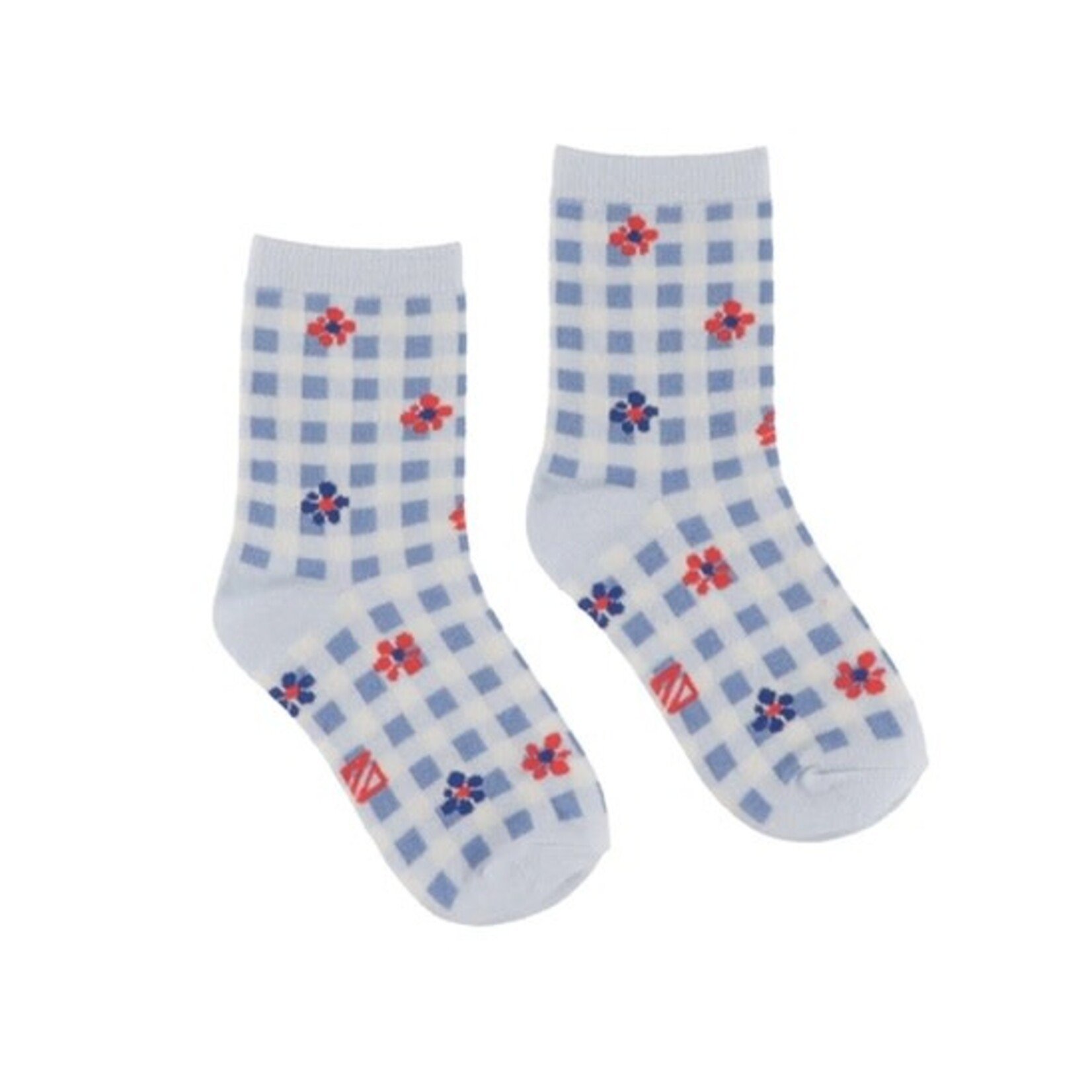 Nanö NANÖ - White and blue floral pattern socks 'Seaside Holiday'