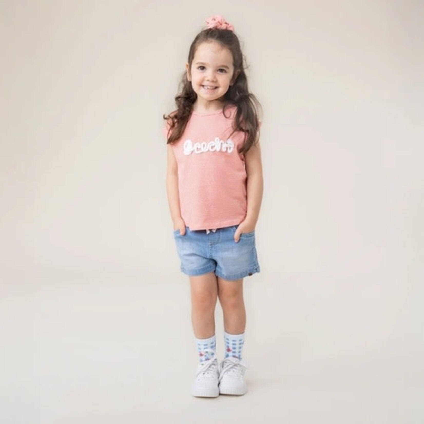 Nanö NANÖ - Soft denim shorts with waistband and white drawstring 'Seaside Holiday'