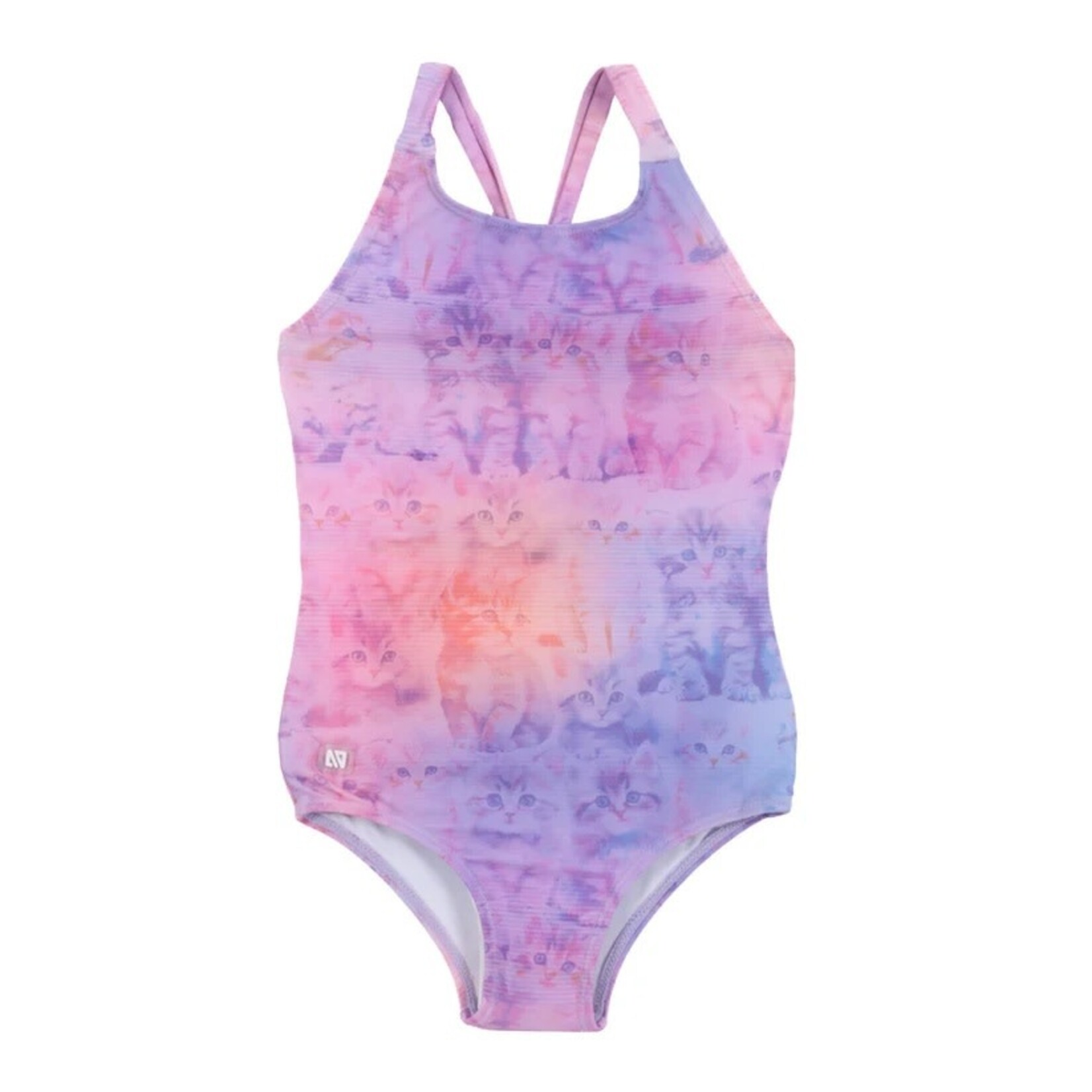 Nanö NANÖ - Lilac One-Piece Swimsuit with Cat Print