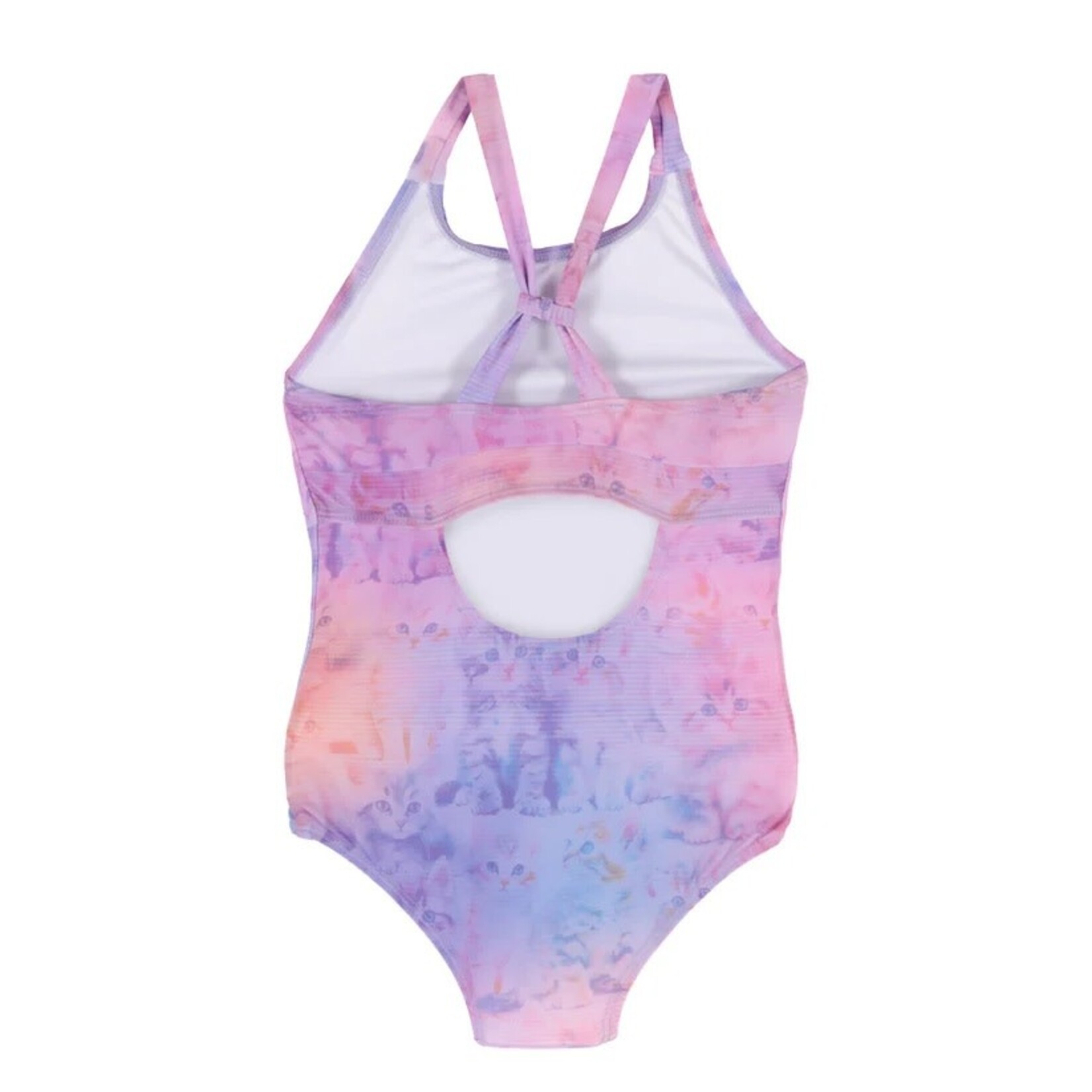 Nanö NANÖ - Lilac One-Piece Swimsuit with Cat Print