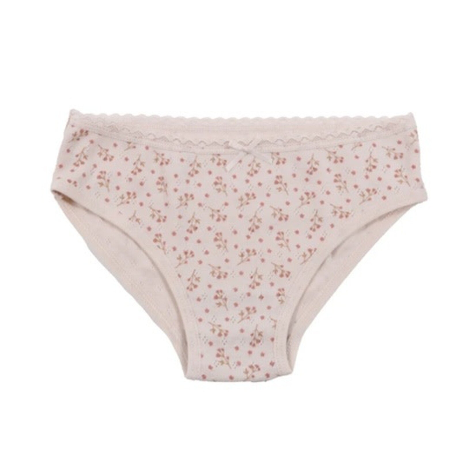Nanö NANÖ - Lot de 3 culottes en pointelle 'Fleurs - Ivoire - Blanche - Rose'