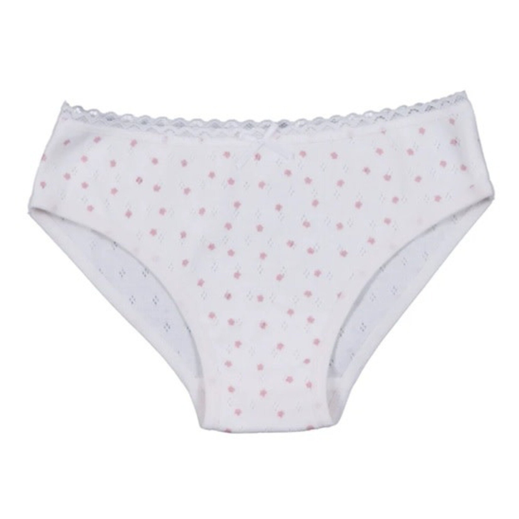 Nanö NANÖ - Lot de 3 culottes en pointelle 'Fleurs - Ivoire - Blanche - Rose'