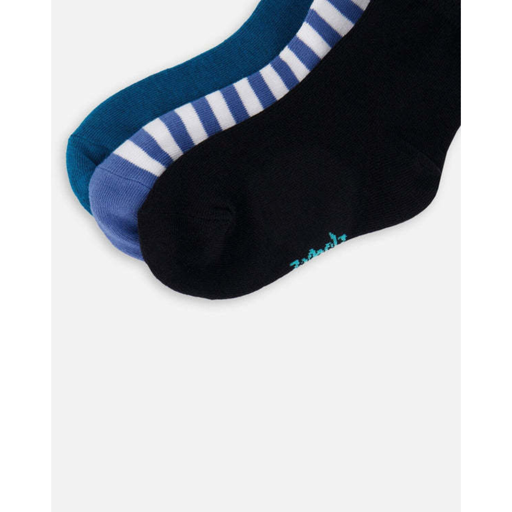 Deux par Deux DEUX PAR DEUX - Lot de chaussettes (3 paires) bleu rayé