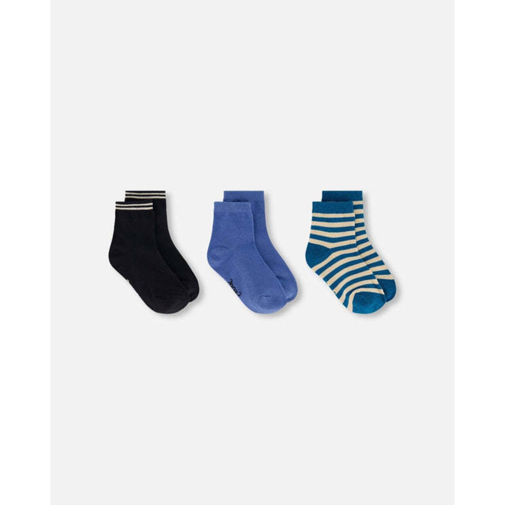 Deux par Deux DEUX PAR DEUX - Socks (3 Pairs) Set Striped Teal