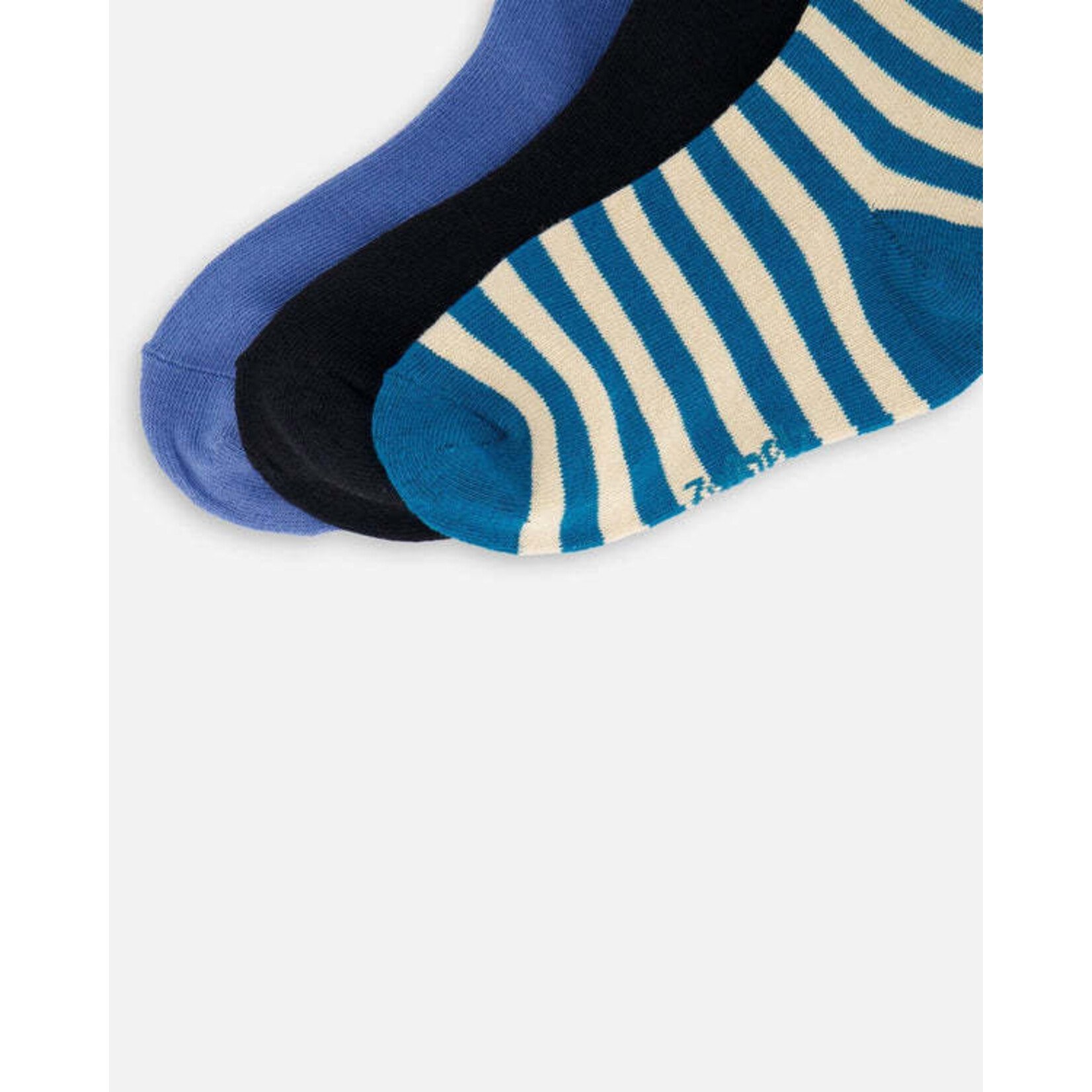 Deux par Deux DEUX PAR DEUX - Socks (3 Pairs) Set Striped Teal
