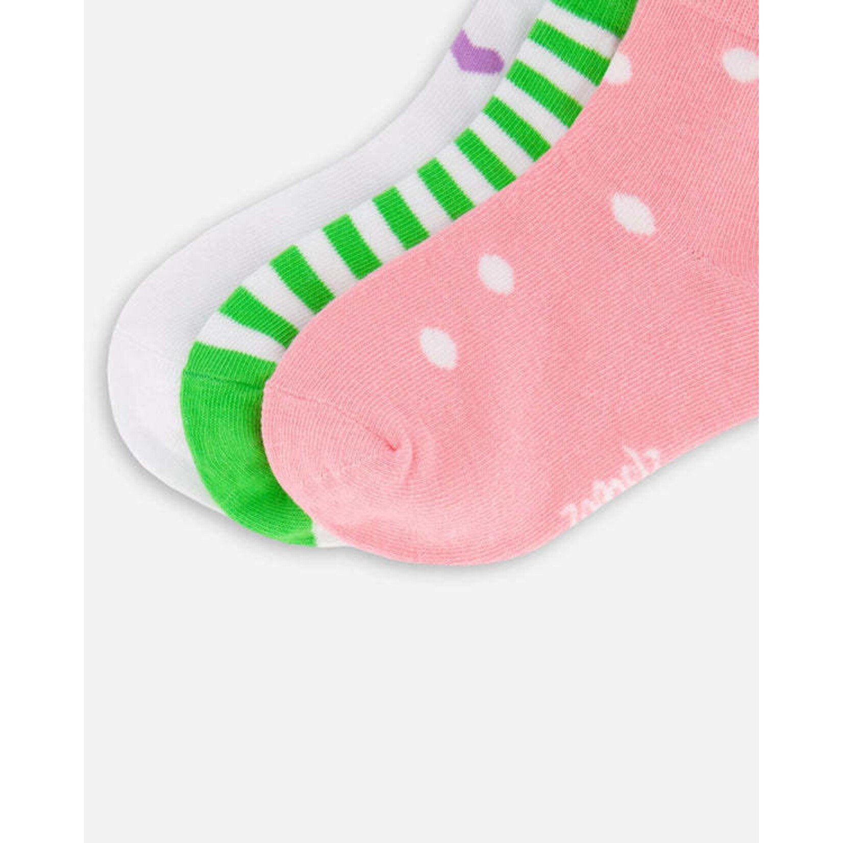 Deux par Deux DEUX PAR DEUX - Socks (3 Pairs) Striped Green