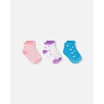 Deux par Deux DEUX PAR DEUX - Lot de chaussettes (3 paires) rose rayé
