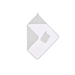 Coccoli COCCOLI - Ensemble serviette à capuche et débarbouillette - 'Rabbits On Mercury'