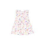 Coccoli COCCOLI - White dress with colorful floral print