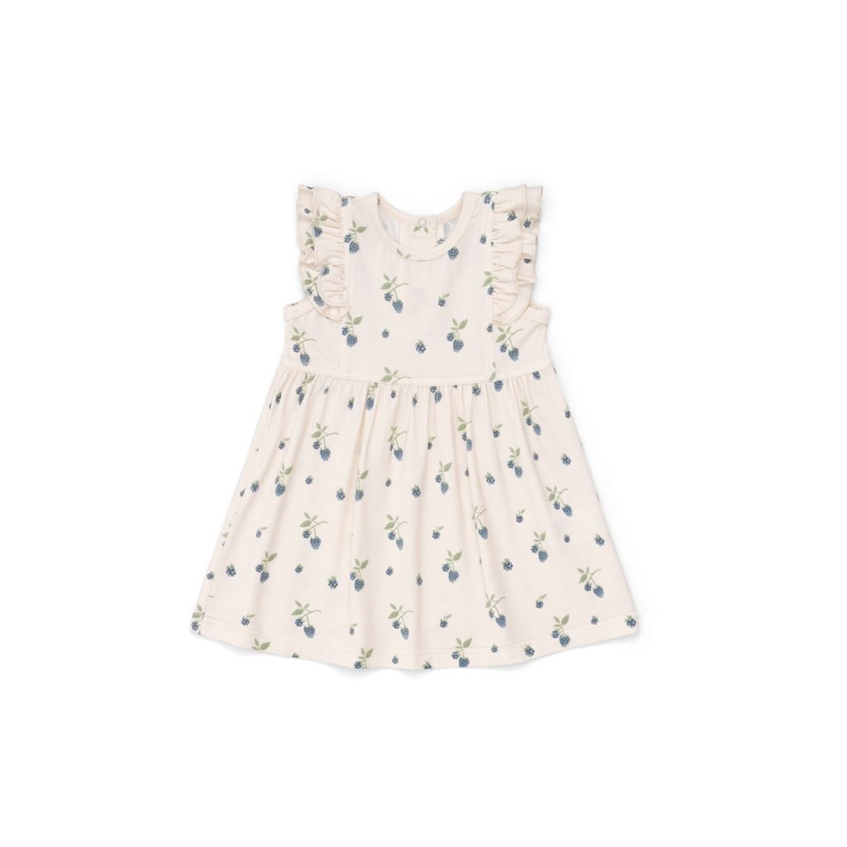 Coccoli COCCOLI - Beige dress with blackberry print