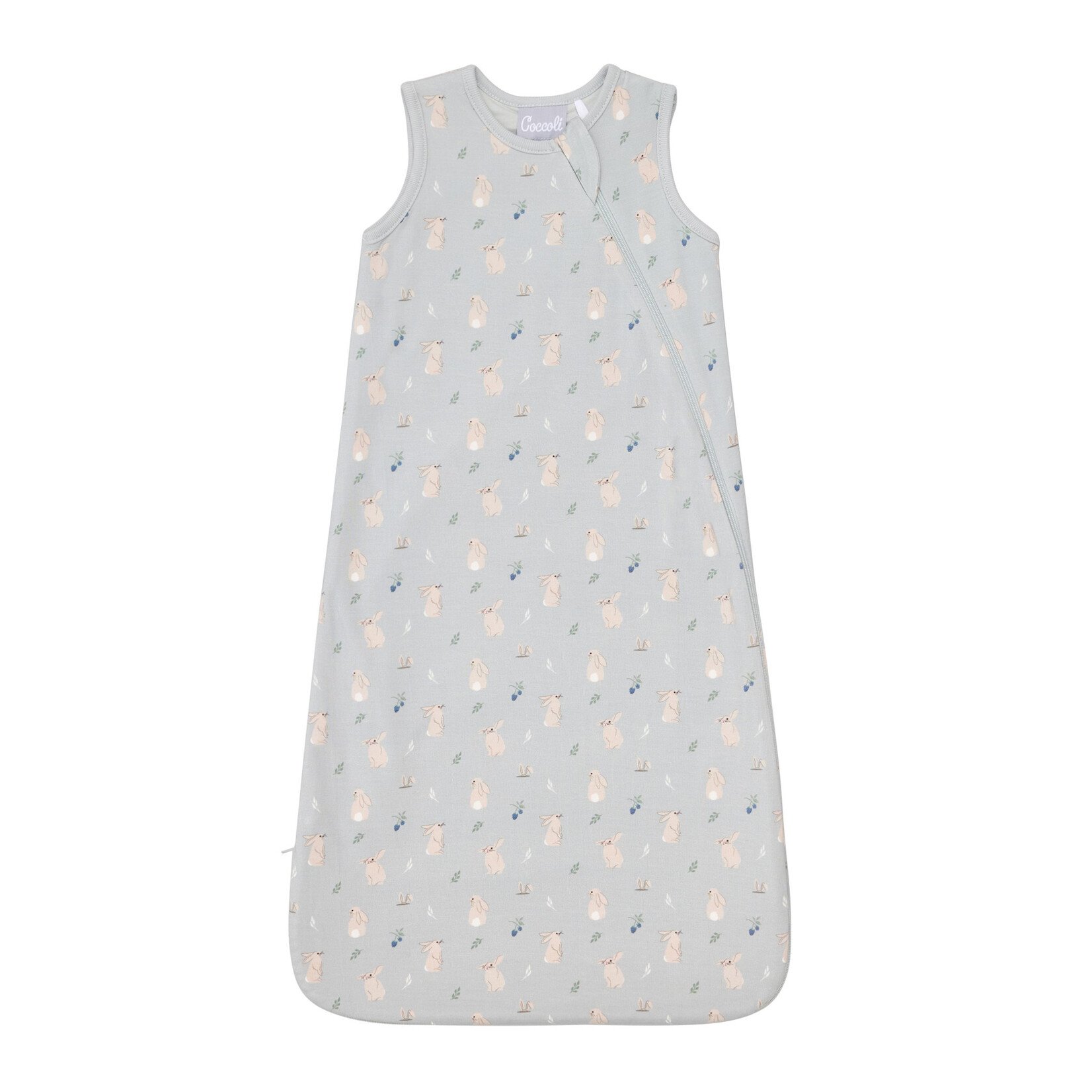 Coccoli COCCOLI - Blue-grey Sleeping Bag with Rabbit Pattern - 0.5 TOGS