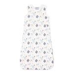 Coccoli COCCOLI - White Sleeping Bag with Blue Chicken Pattern - 0.5 TOGS
