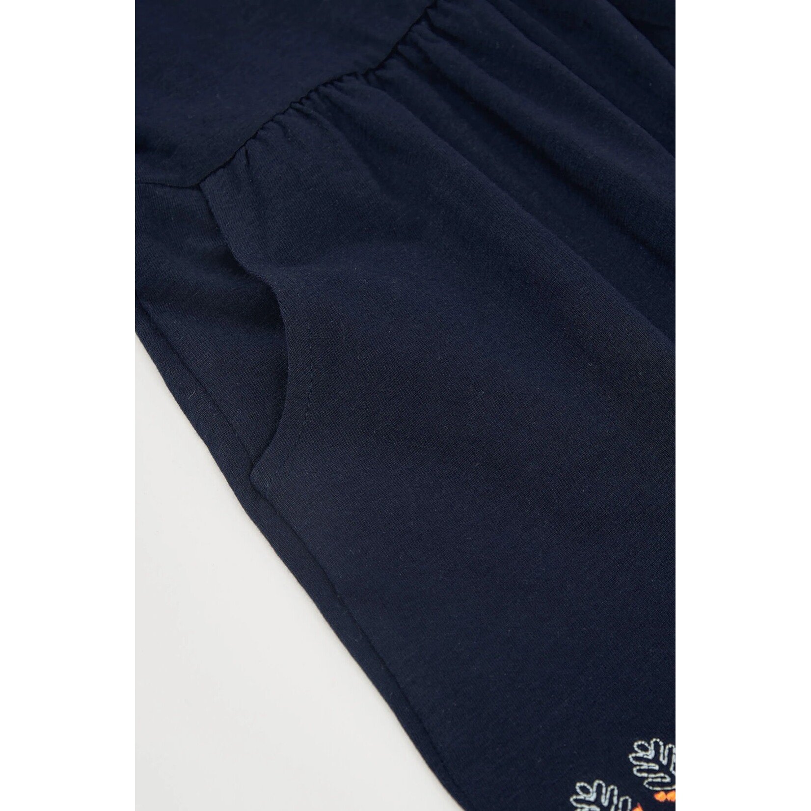 Boboli BOBOLI - Navy blue dress with embroidery and pockets