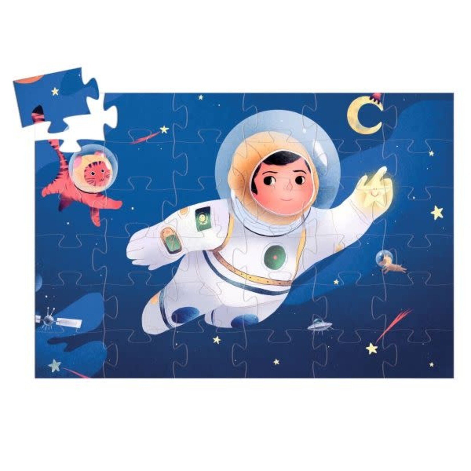 Djeco DJECO - Silhouette puzzle / An astronaut on the moon / 36 pcs
