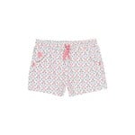 Boboli BOBOLI- Short en coton blanc crème avec imprimé coloré dans les tons bleu et rose