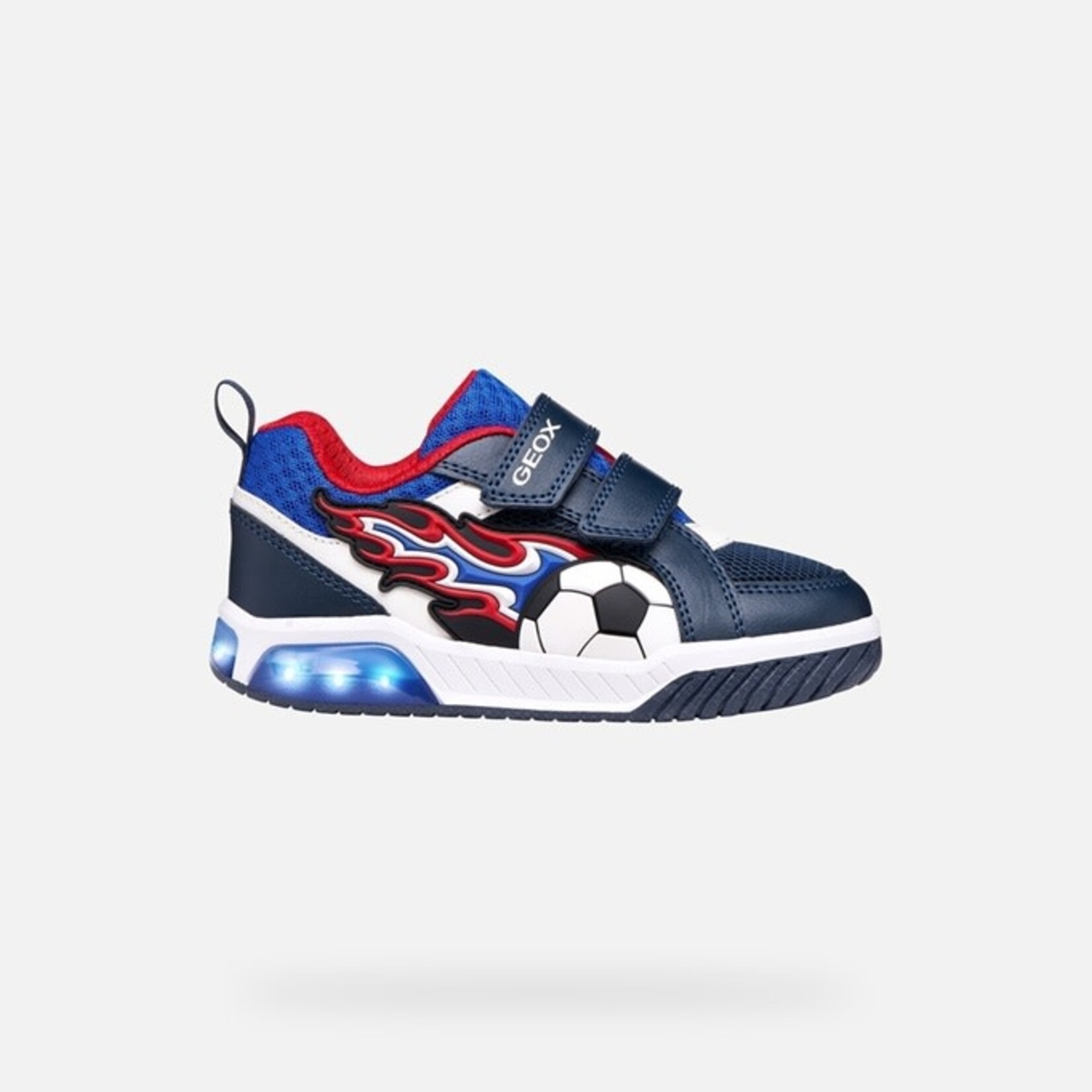 Geox GEOX - Chaussures de sport avec semelle lumineuse 'J. Inek - Navy/Red'