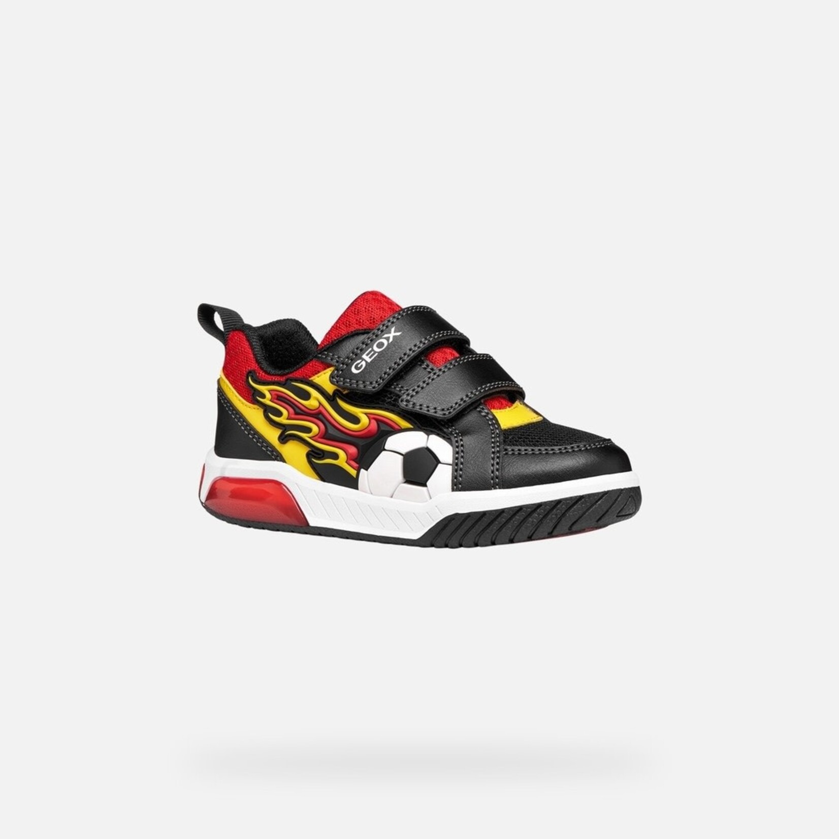 Geox GEOX - Running Shoes with Light Up Soles 'J. Inek - Black/Yellow'