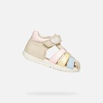 Geox GEOX - Leather Sandals 'B.S.Macchia G. - LT Ivory/LT Yellow'