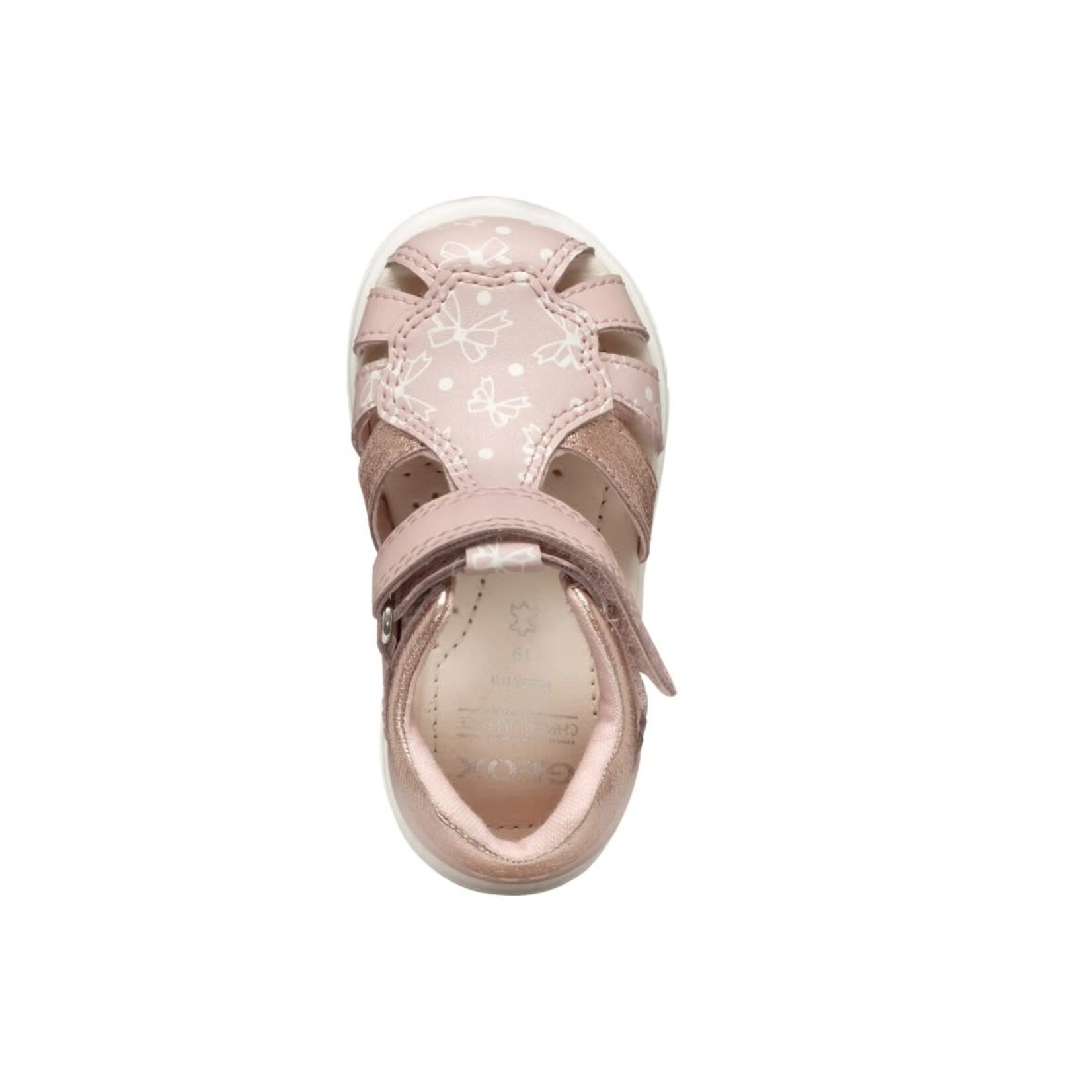 Geox GEOX - Sandales en cuir à bout fermé 'Zapito - Rose'