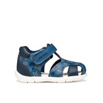 Geox GEOX - Closed Toe Leather Sandals 'B Zapito C - GBK +PR.GBK - Avio/Navy' - Train print