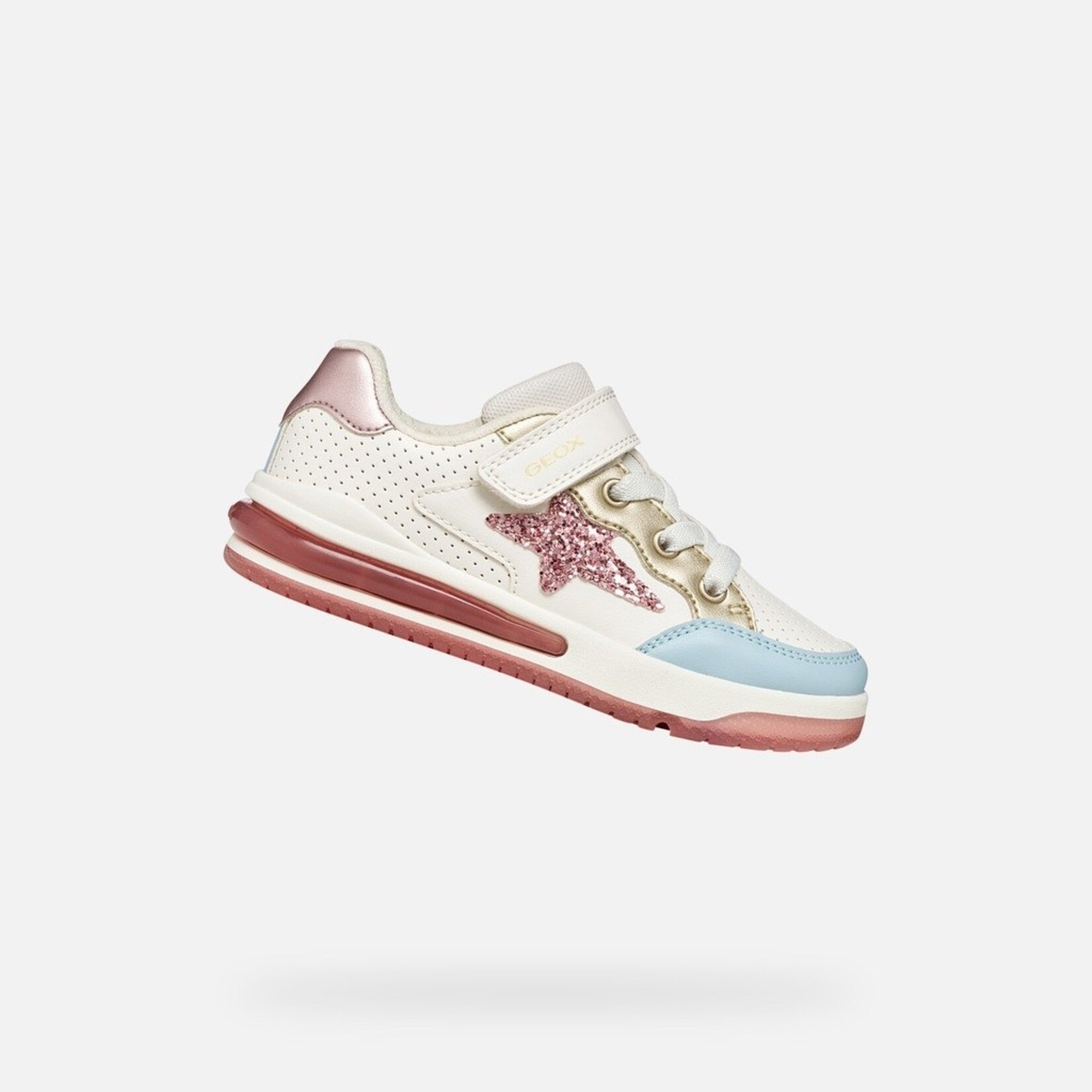 Geox GEOX - Chaussures de sport avec semelle lumineuse 'J. Sketlite - White/Lt. Rose'