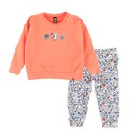 Nanö NANÖ - Ensemble 2 pièces: Chandail corail avec broderie de mouette et legging floral et cie 'Ohé matelot!'
