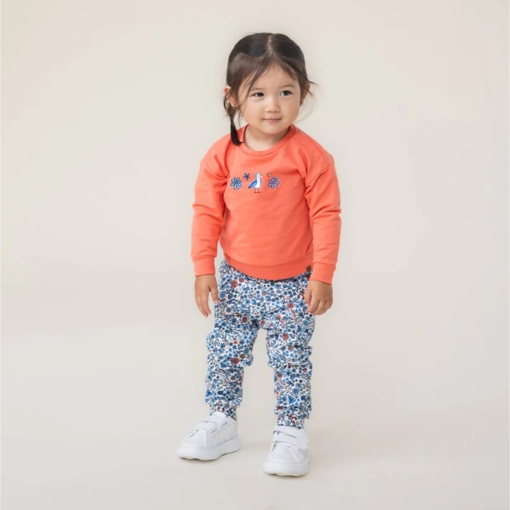 Nanö NANÖ - Ensemble 2 pièces: Chandail corail avec broderie de mouette et legging floral et cie 'Ohé matelot!'