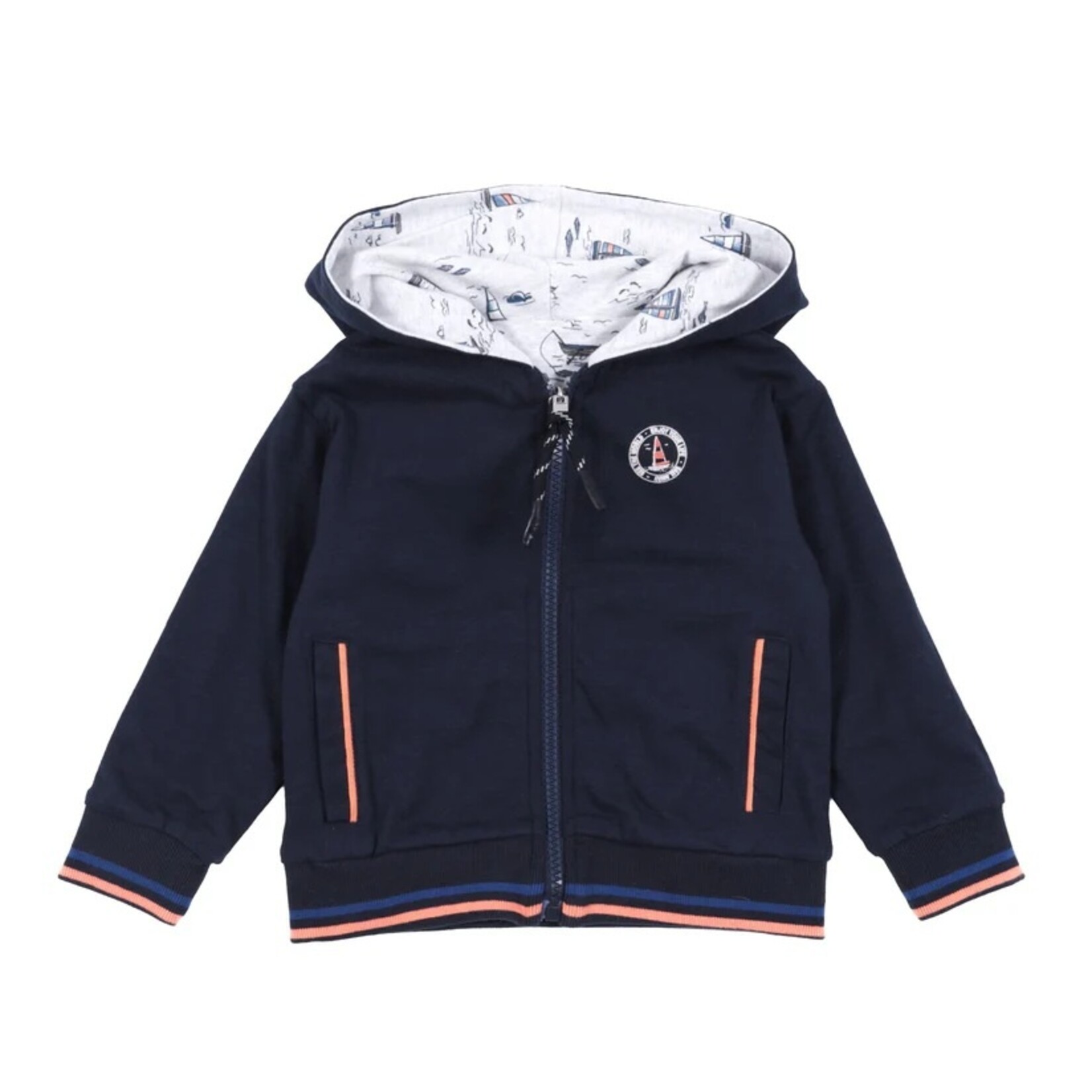 Nanö NANÖ - Reversible navy blue hooded jacket 'Ocean Club'