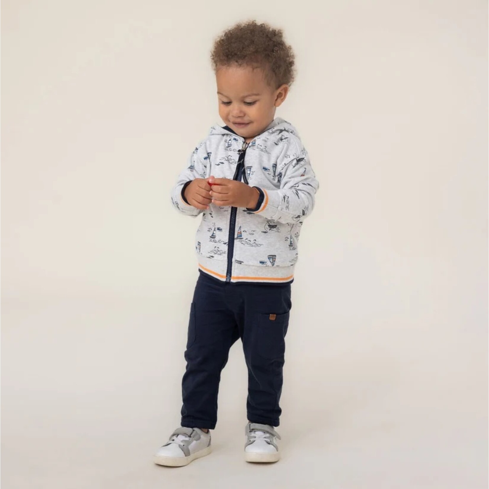 Nanö NANÖ - Veste à capuchon réversible bleu marine  'Club de l'océan'