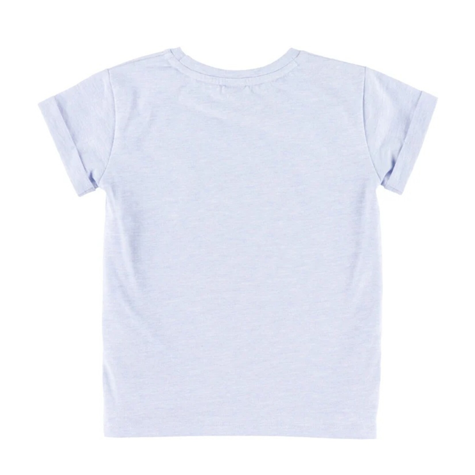 Nanö NANÖ - Blue T-shirt with cowboy boot print 'The Cowgirls' Club'