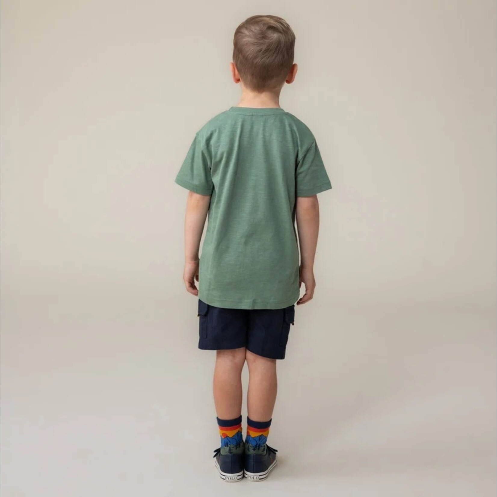 Nanö NANÖ - T-shirt vert avec imprimé de montagnes 'Tout terrain'