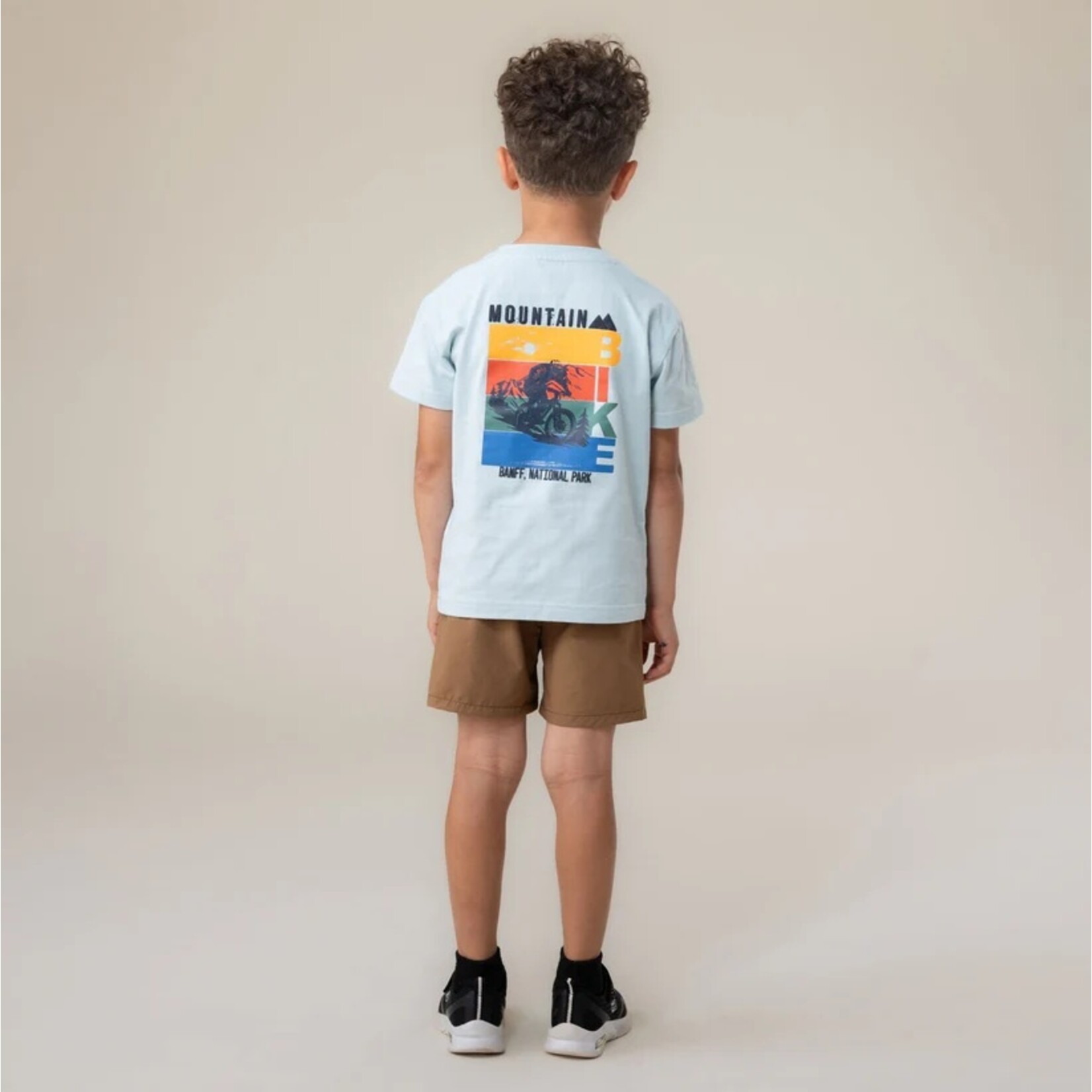 Nanö NANÖ - Pale blue T-shirt with 'All Terrain' mountain bike print