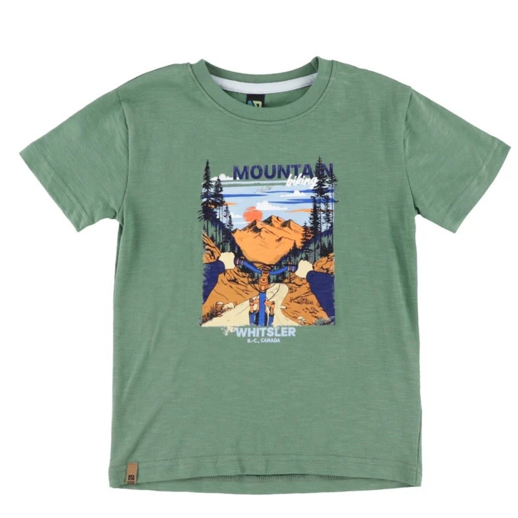 Nanö NANÖ - T-shirt vert avec imprimé de montagnes 'Tout terrain'
