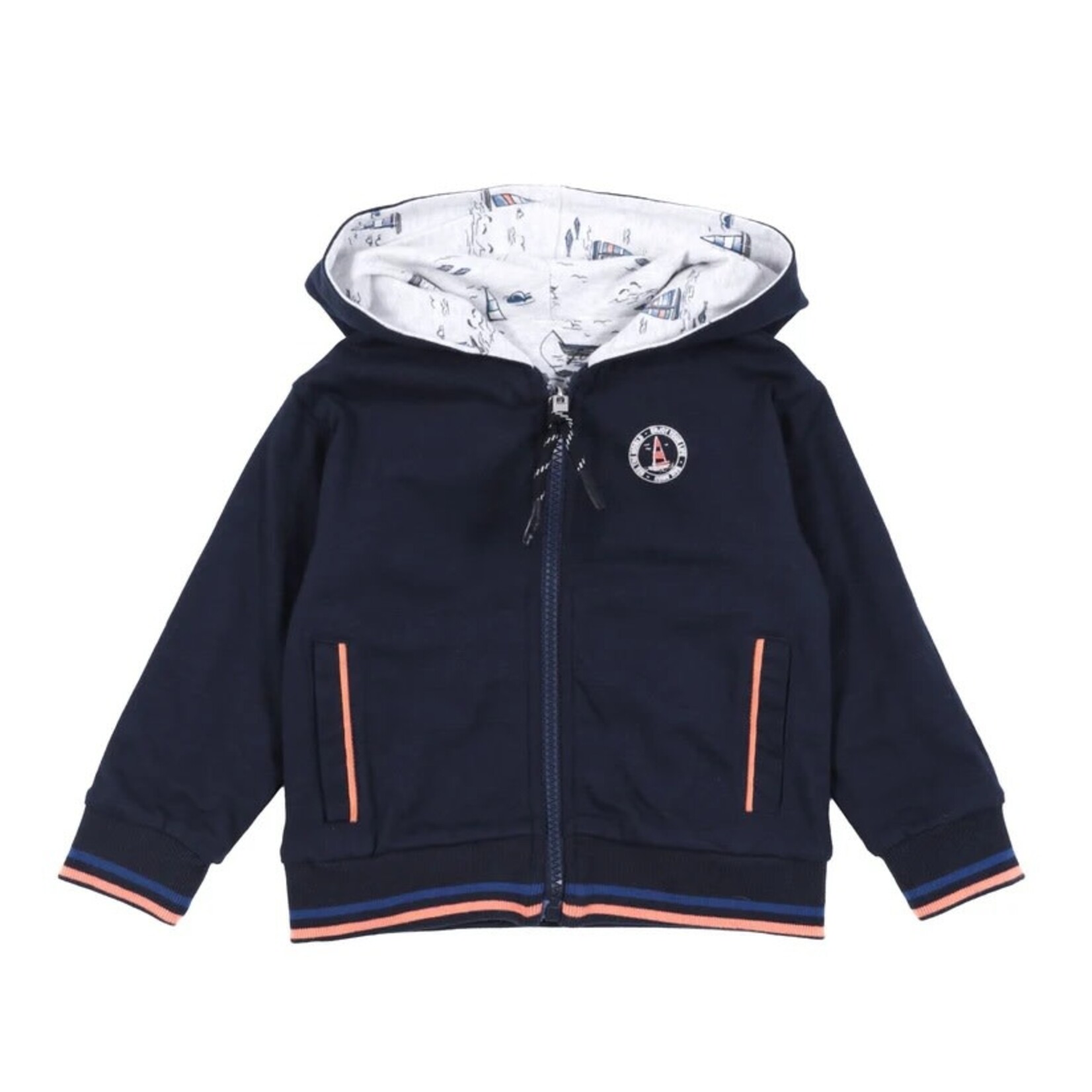 Nanö NANÖ - Veste à capuchon réversible bleu marine  'Club de l'océan'