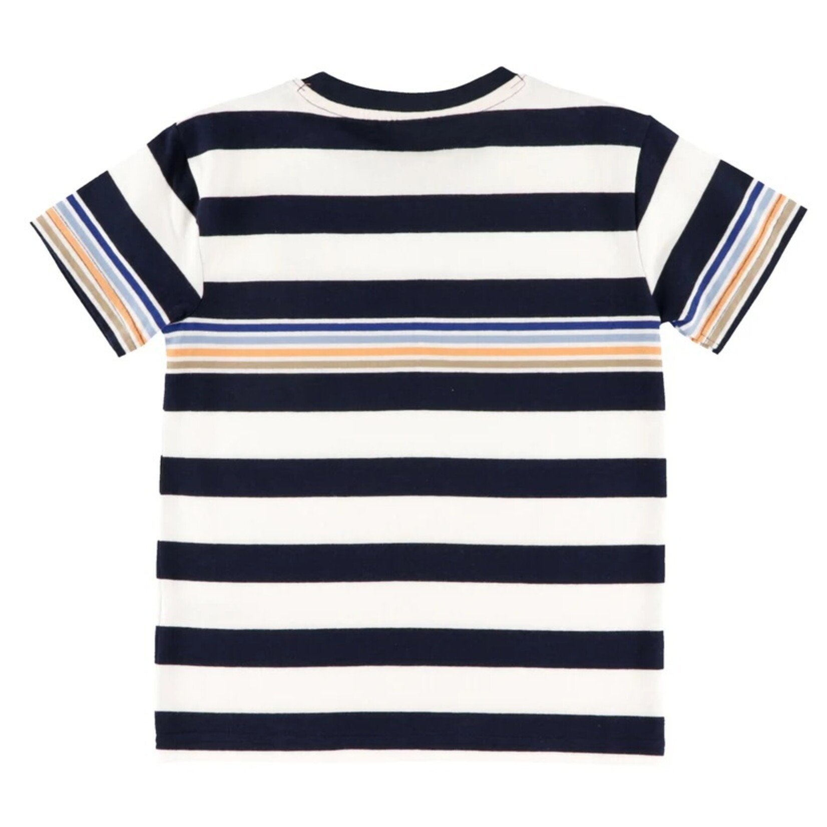 Nanö NANÖ - Ivory T-shirt with a 'Coastal Breeze' striped pattern