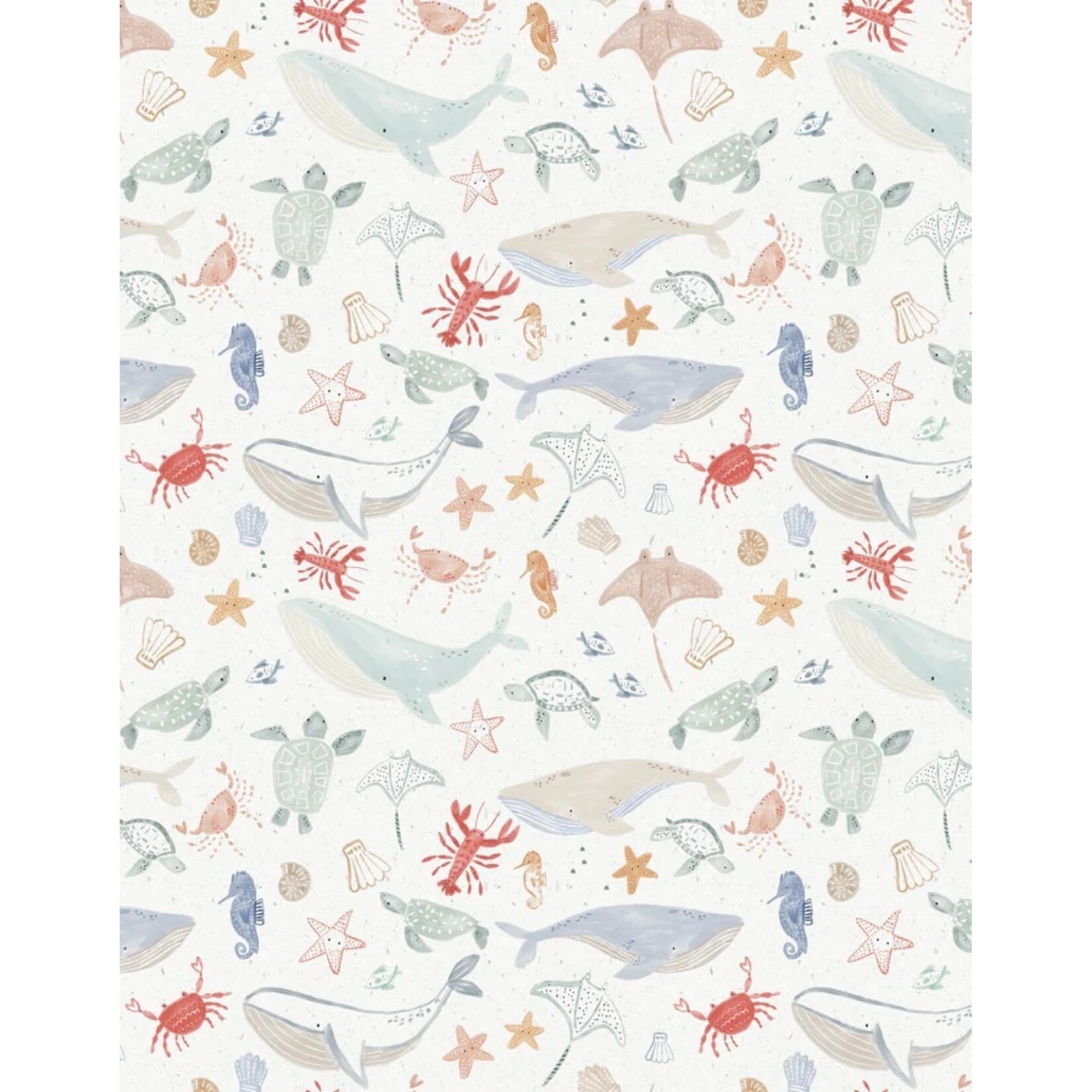 Veille sur toi VEILLE SUR TOI - Mini reversible minky blanket - The underwater world