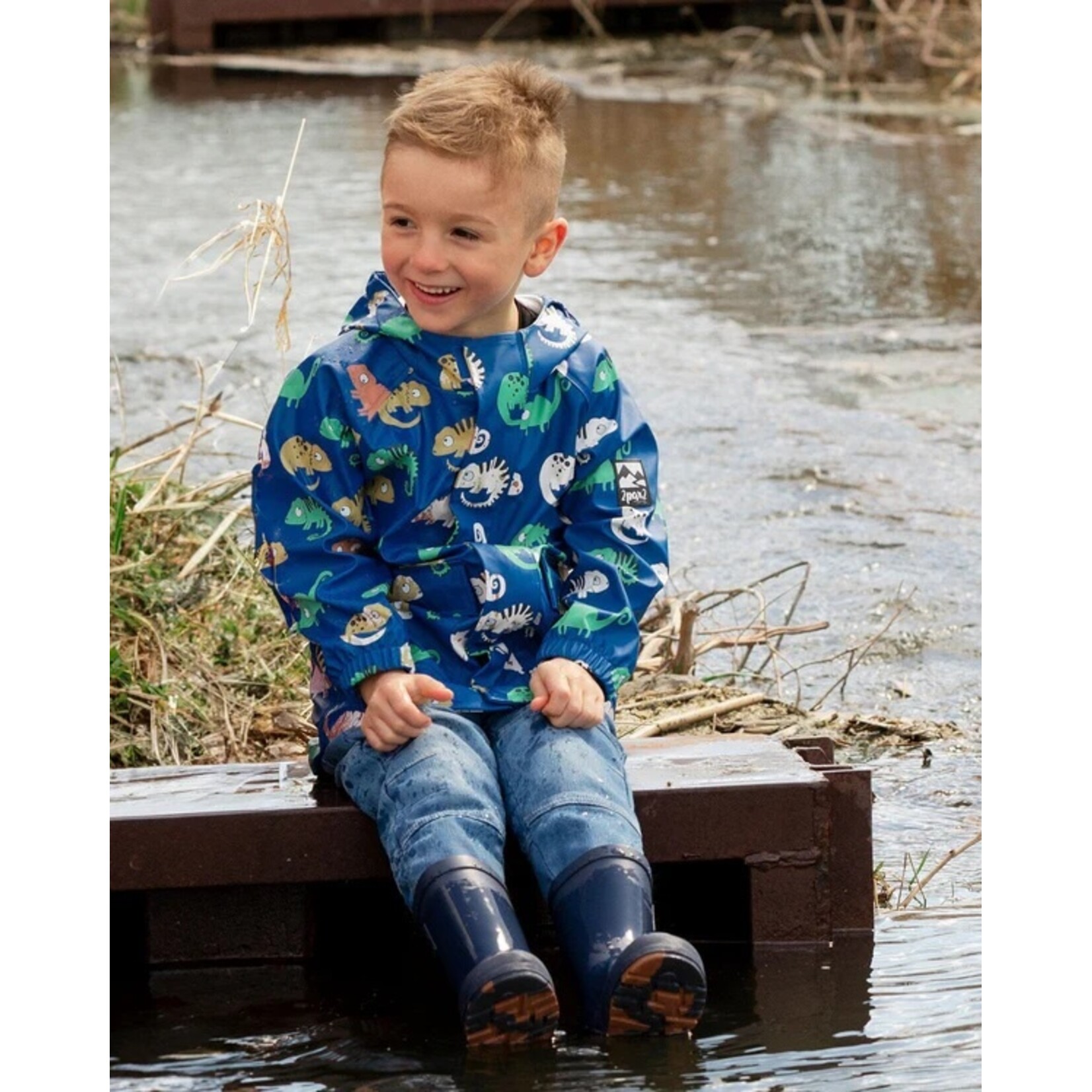 Deux par Deux DEUX PAR DEUX - Imperméable bleu à caméléon changeant de couleur au contact de l’eau 'Brise du Printemps'