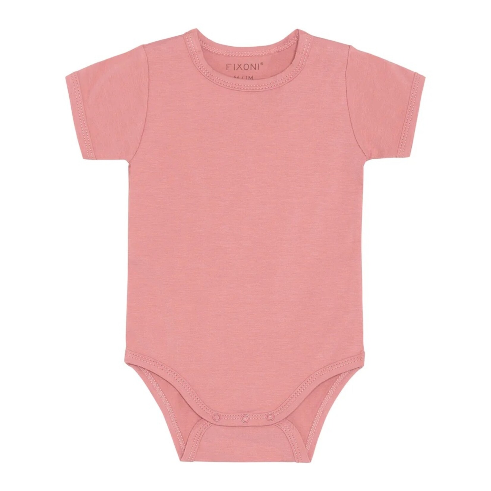 Fixoni FIXONI - Set with pink bodysuit and pointelle overalls with cherry print