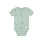 Fixoni FIXONI - Turquoise bodysuit with turtle pattern