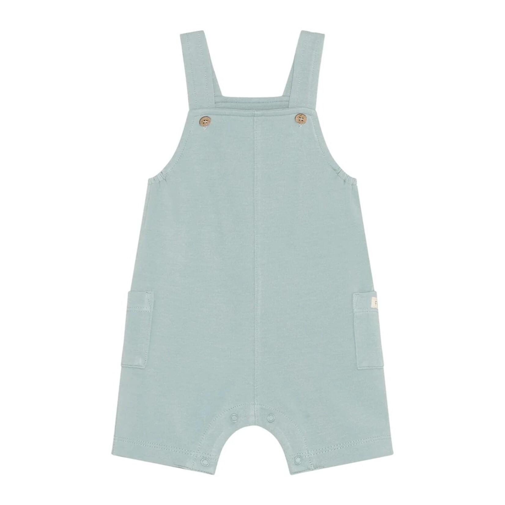 Fixoni FIXONI - Ensemble avec cache-couche crème avec motif de scooter et salopette bleue