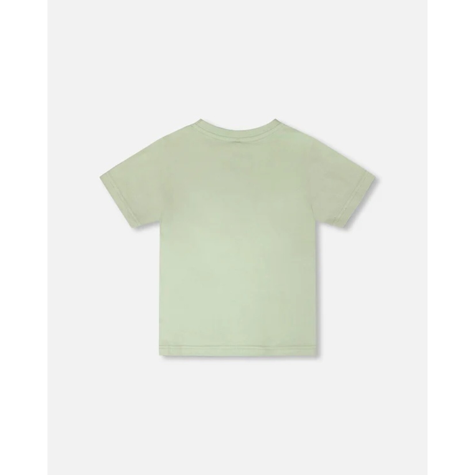 Deux par Deux DEUX PAR DEUX- T-shirt jersey sauge avec imprimé de montagne ' B.O.Y.S.'