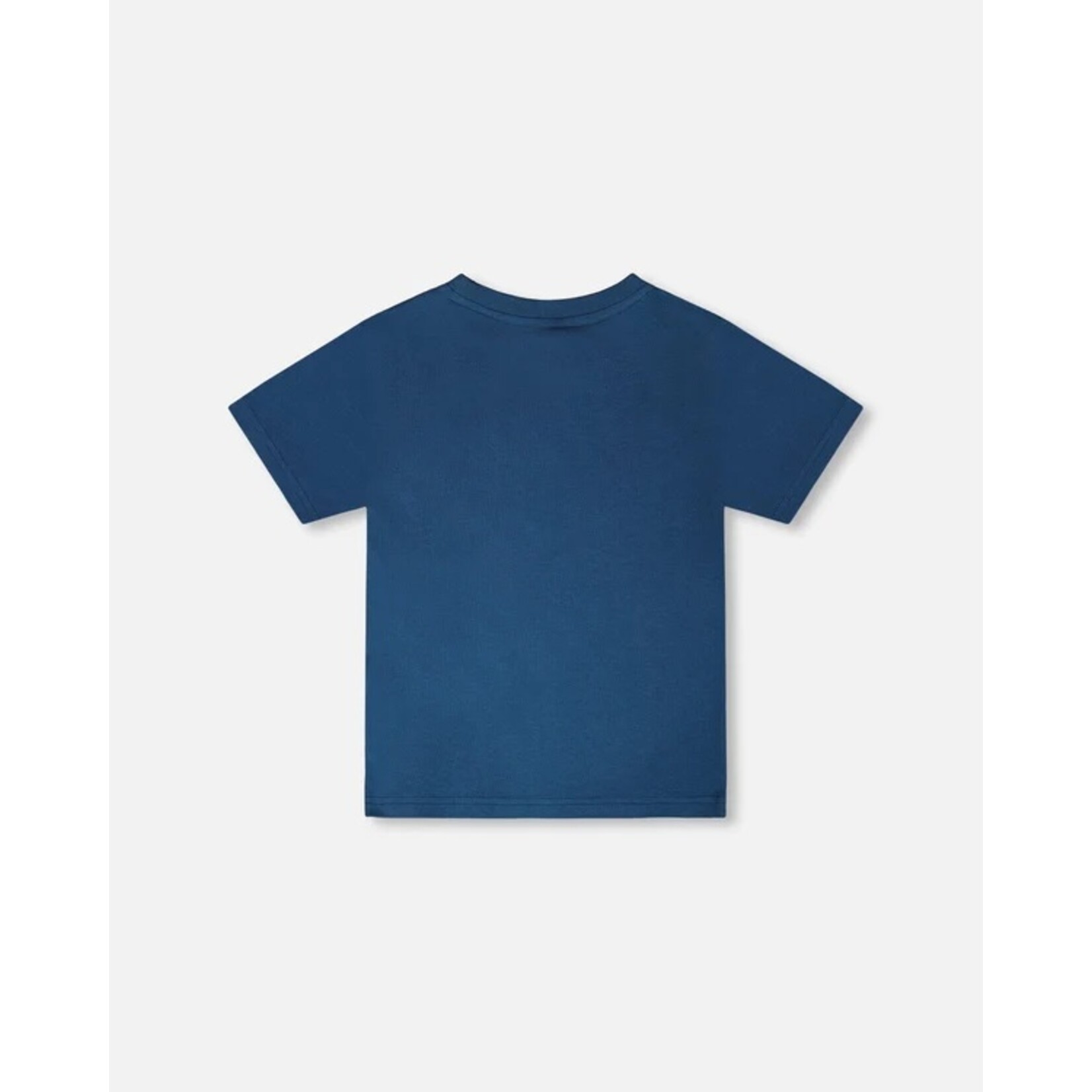 Deux par Deux DEUX PAR DEUX- Dark blue jersey T-shirt with a 'B.O.Y.S.' shoe print