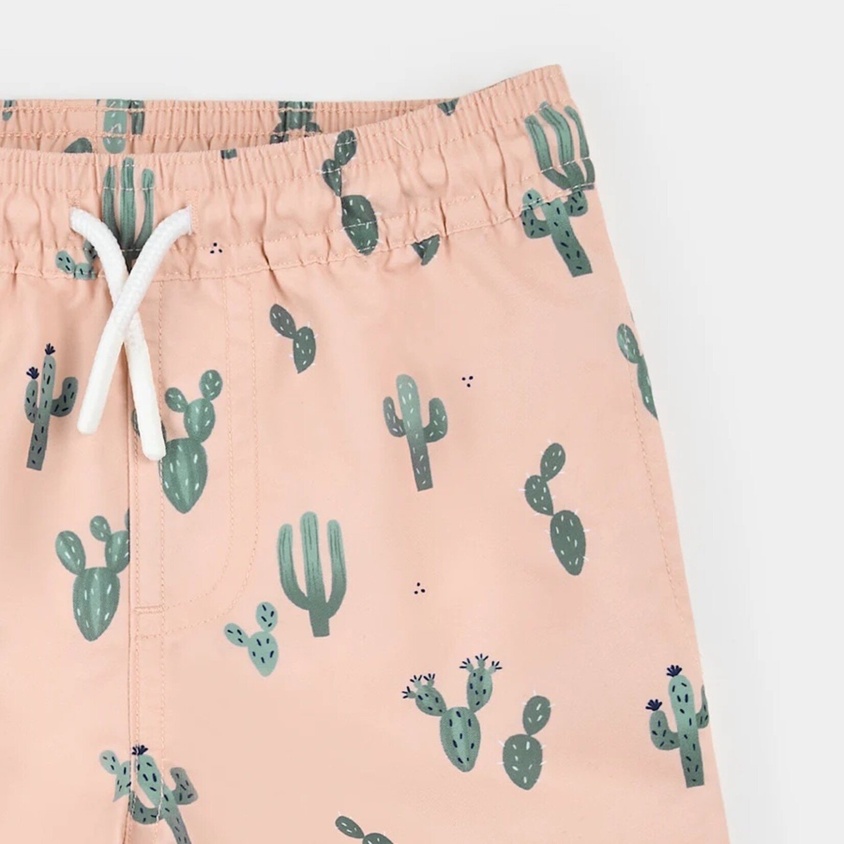 Petit Lem PETIT LEM - Short de maillot  corail à imprimé cactus