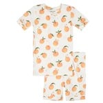 Petit Lem PETIT LEM - White short pyjama set with peach print