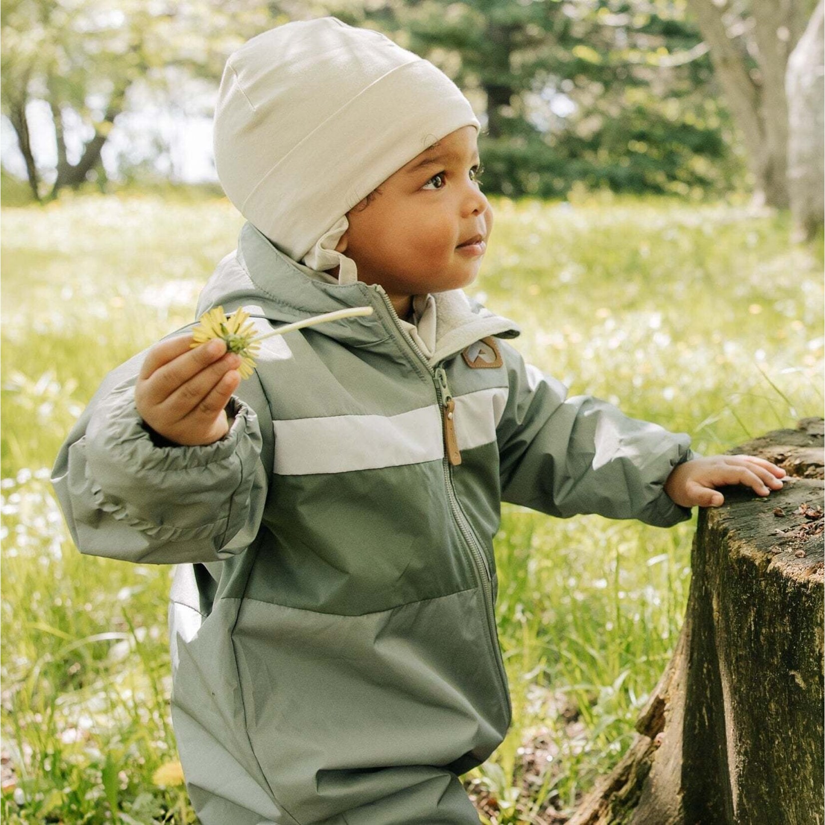 Perlimpinpin PERLIMPINPIN - Ensemble une pièce d'extérieur pour bébé mi-saison - Aspen, sable & armée