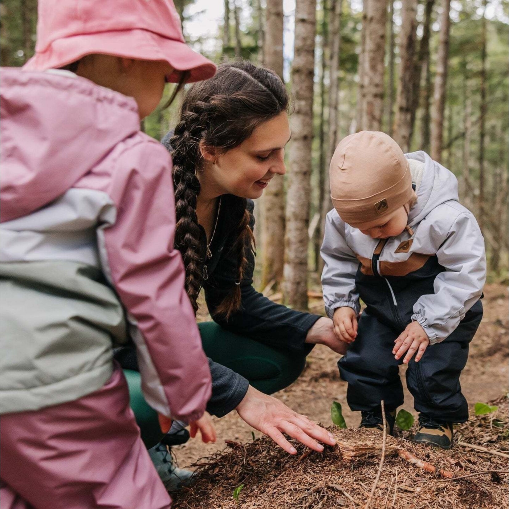 Perlimpinpin PERLIMPINPIN - Mid-season baby outdoor one-piece set - Sand, toffee & black