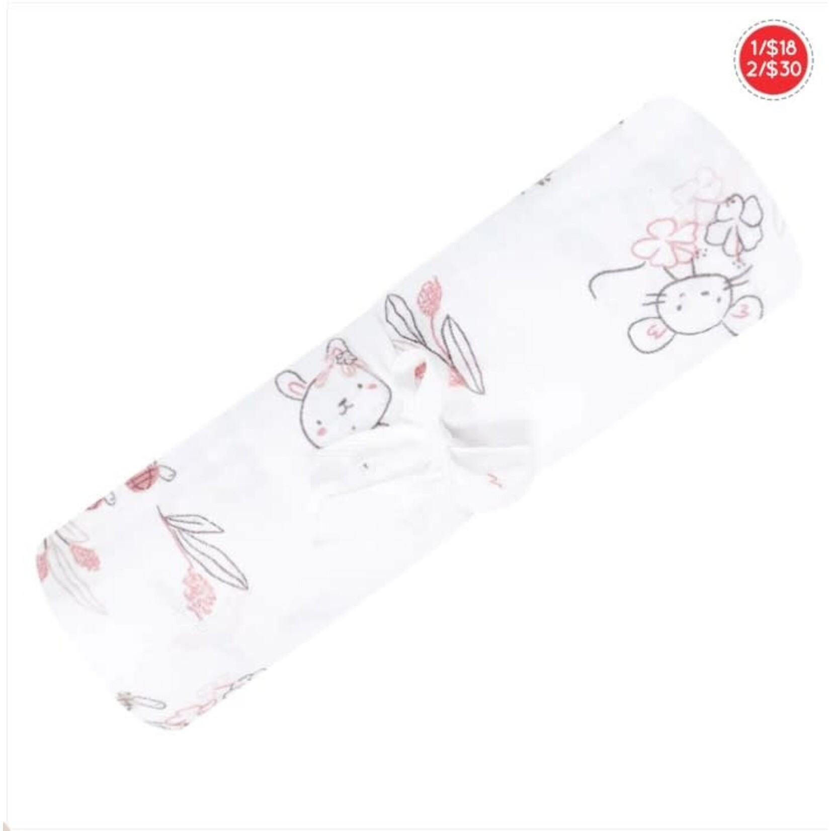 Perlimpinpin PERLIMPINPIN - Couverture de mousseline de coton 'Lapins'