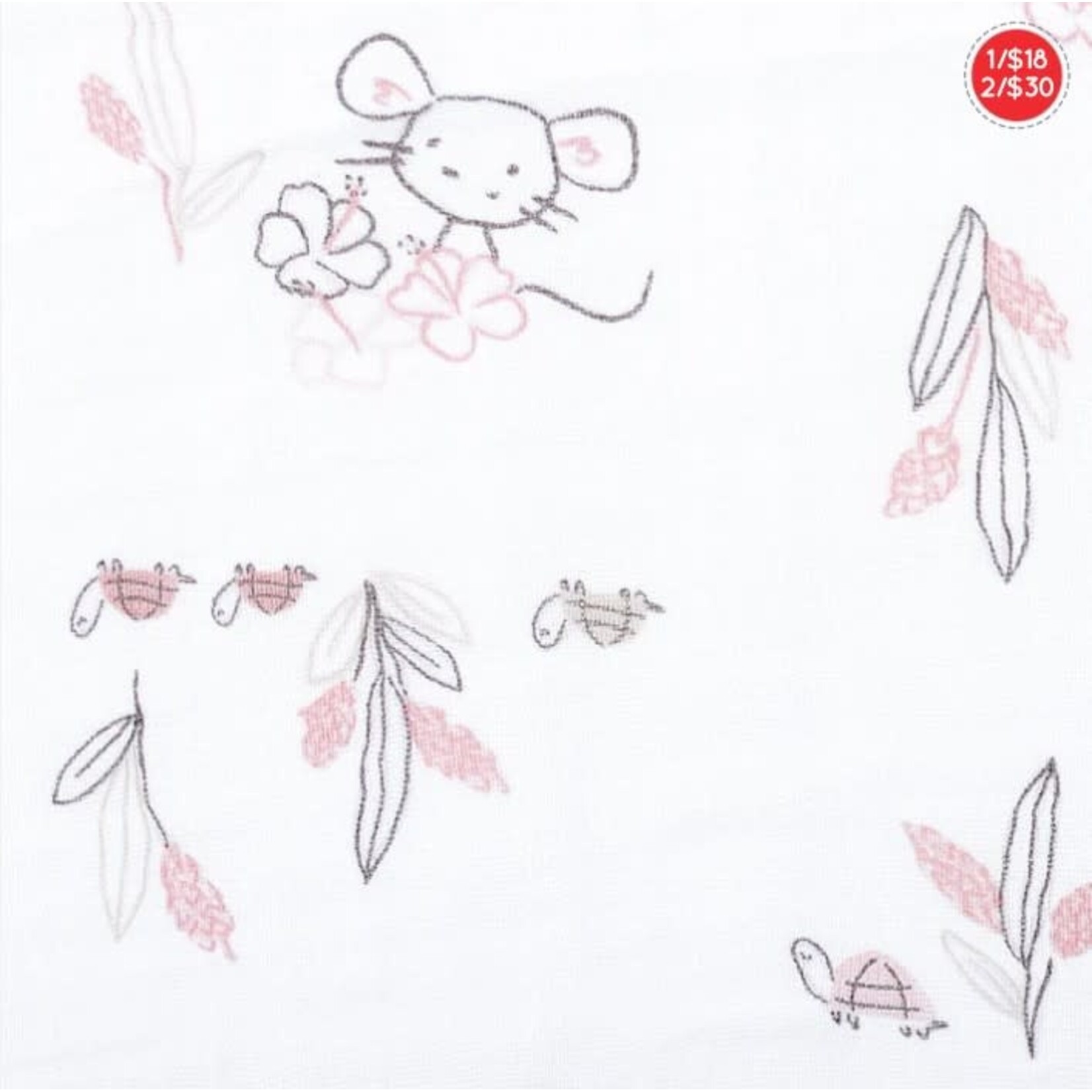 Perlimpinpin PERLIMPINPIN - Couverture de mousseline de coton 'Lapins'